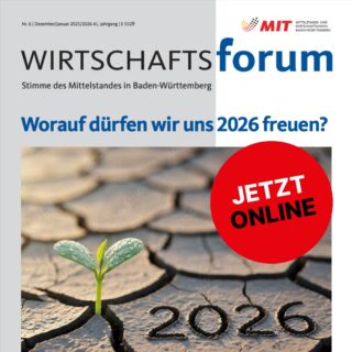 Instagram

Unsere neue Ausgabe ist da! 🚀📘 
Die Frage lautet: Worauf dürfen wir uns 2026 freuen? 
Wir geben euch Antworten – klar, ehrlich, mutig.

In dieser Ausgabe: ✨ Manuel Hagel über Aufbruch & Zuversicht ✨ Mittelstand = Herz unseres Landes ✨ Immobilienwirtschaft: vorsichtig optimistisch ✨ Trendwende 2026 – Chancen, wenn wir sie nutzen ✨ MIT vor Ort: starke Stimmen, starke Projekte

Swipe durch und entdecke, was Baden-Württemberg bewegt! 
👉 Link in Bio / Story