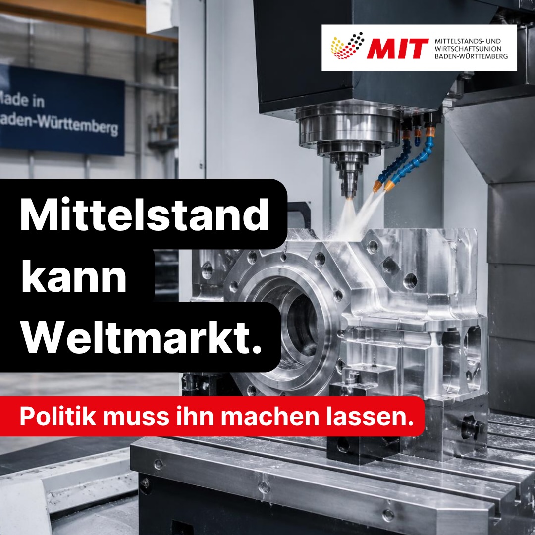 ⚙️ Unser Maschinenbau kann Weltmarkt.

Die aktuellen Exportzahlen aus Baden-Württemberg zeigen, wie schnell sich die internationalen Märkte verändern: Im ersten Halbjahr 2026 gingen die Maschinenausfuhren insgesamt um 1,4 % zurück. Besonders deutlich ist die Entwicklung in China mit –26,5 %. Gleichzeitig wachsen andere Märkte – etwa Indien, Kanada oder die Niederlande.

🌍 Für unseren exportstarken Mittelstand heißt das: Neue Märkte erschließen, Abhängigkeiten reduzieren und international wettbewerbsfähig bleiben.

Dafür braucht es aber auch die richtigen politischen Rahmenbedingungen: offene Märkte, neue Handelsabkommen, wettbewerbsfähige Standortbedingungen – und vor allem weniger Bürokratie.
Denn wir werden den internationalen Wettbewerb nicht gewinnen, indem wir unsere eigenen Unternehmen stärker belasten als ihre Wettbewerber.

Maschinenbau kann Weltmarkt. Politik muss ihn machen lassen. 💪⚙️

Quelle: VDMA Baden-Württemberg / Statistisches Landesamt Baden-Württemberg, Exportbilanz 1. Halbjahr 2026

#Mittelstand #Maschinenbau #BadenWürttemberg #Wirtschaft #Export